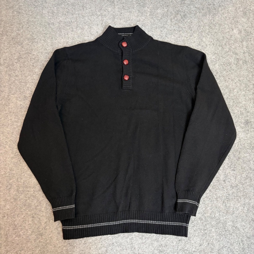 Cuseri Made in Italy Itailian Classy Quarter Button Up Sweater Adult Large